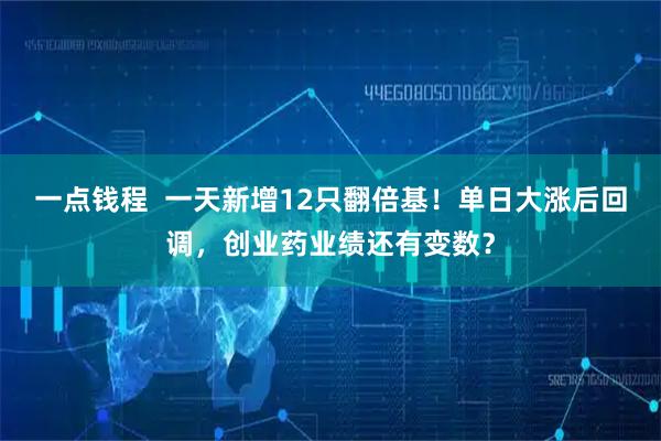 一点钱程  一天新增12只翻倍基！单日大涨后回调，创业药业绩还有变数？